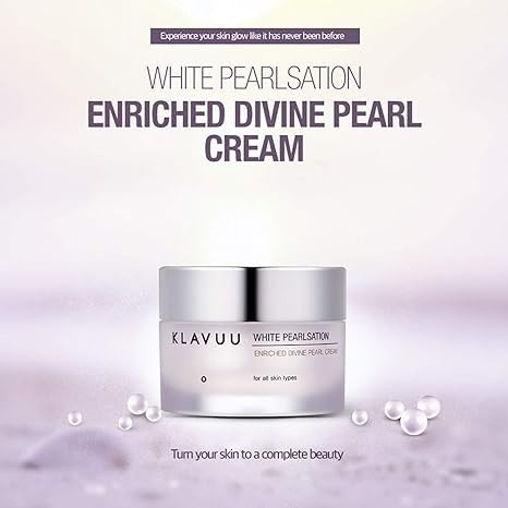 Klavuu Pearlsation Enriched Pearl Eye Cream Face Moisturizer Niacinamide Enhances Skin Elasticity 0.68Oz