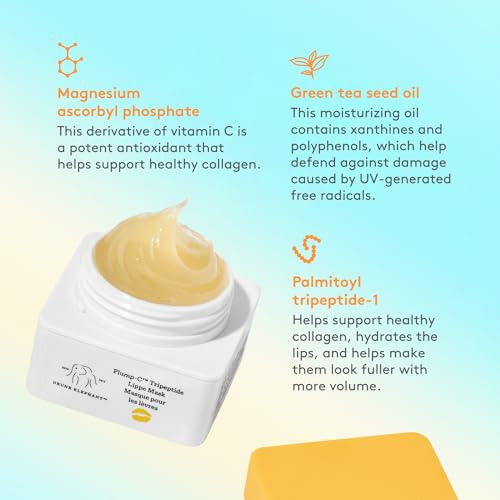 Drunk Elephant PlumpC Tripeptide Lippe Mask / Clean Clinical Skincare CrueltyFree Of 0.7Oz 20 G