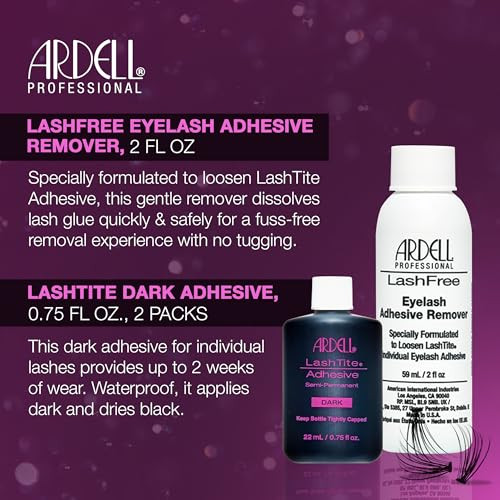 Ardell Lashtite Individual Lash Glue Dark Adhesive With Lashfree Eyelash Adhesive Remover