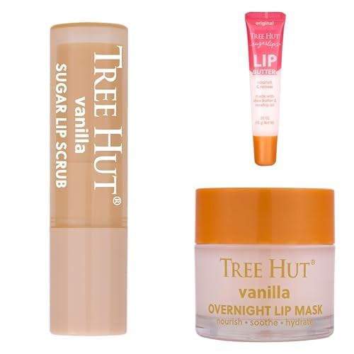 Tree Hut Lip Care Bundle Vanilla Lip Scrub Stick Sugarlips Lip Butter And