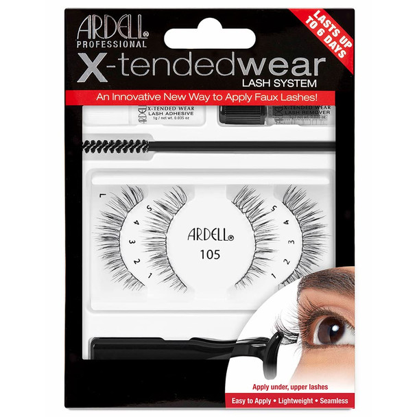 Ardell Individual Lashes XTended Wear 105 LongLasting Diy Lash Clusters Eyelash Extensions 4 Pack
