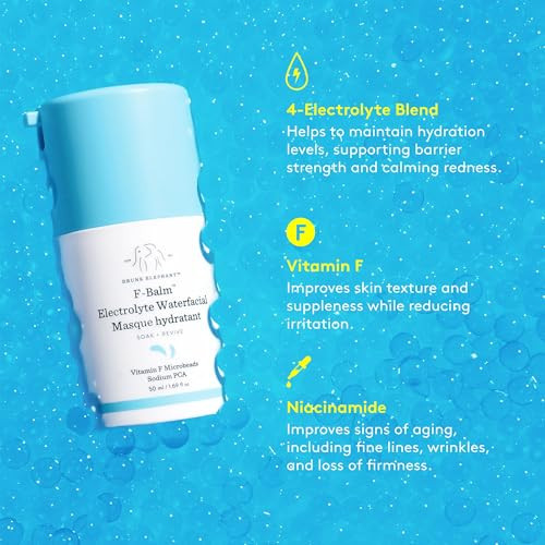 Drunk Elephant FBalm Electrolyte Waterfacial / Deeply Hydrating Overnight Face Mask Clean Clinical 50 Ml