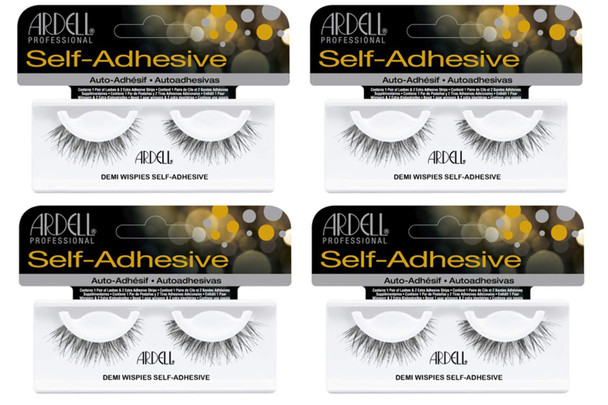 Ardell Self Adhesive Eyelashes 105S PreGlued No Glue Needed Natural Strip Lashes 4 Pack