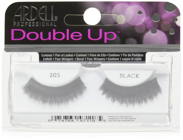 Ardell Double Up Lashes 205 Black Dramatic Layered False Eyelashes With Invisible