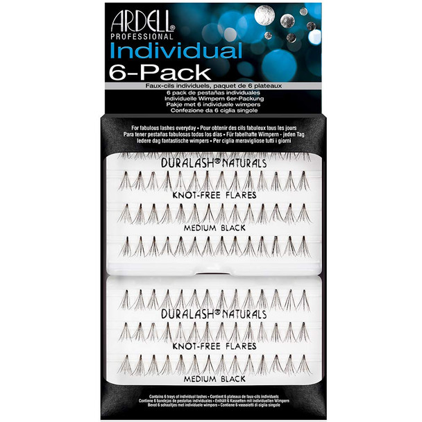Ardell Individual Lashes Long Black KnotFree Natural Lash Clusters Wispy Eyelash Clusters 6 Pack