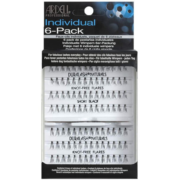 Ardell Individual Lashes Long Black KnotFree Natural Lash Clusters Wispy Eyelash Clusters 6 Pack
