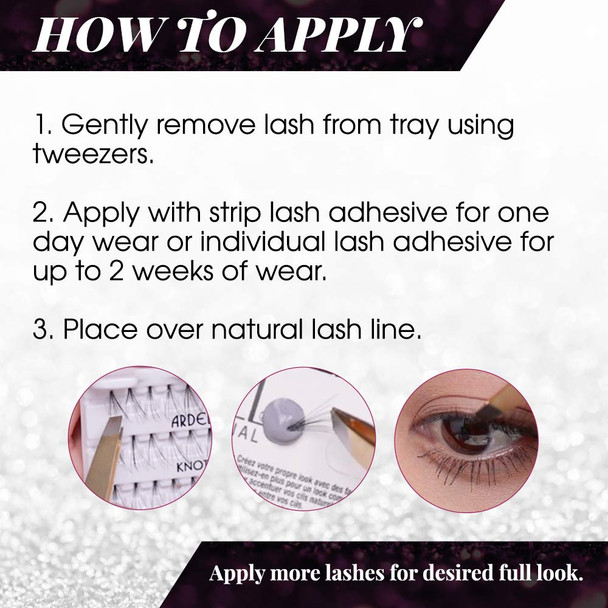 Ardell Double Up Individual Lashes Short Black KnotFree Tapered Lash Clusters Reusable 4 Pack
