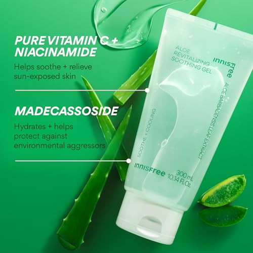 Innisfree Aloe Vitalizing Soothing Gel Hydrating Korean Face And Body Moisturizer Soothe