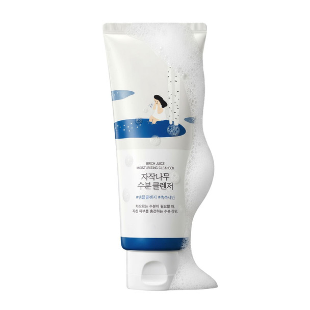 Round Lab Birch Juice Moisturizing Cleanser Unclogs Sebum Clears Away Dead Skin 5.07 Fl.Oz