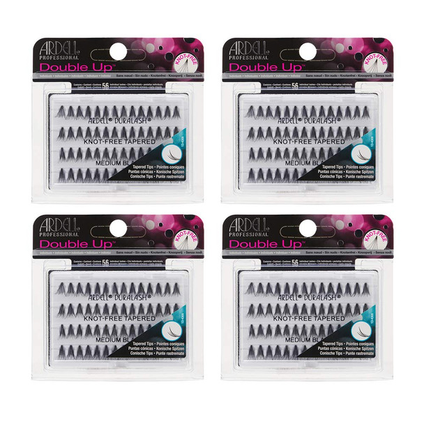 Ardell Soft Touch Individual Lashes KnotFree Lash Clusters Medium Tapered False Eyelashes 4 Pack