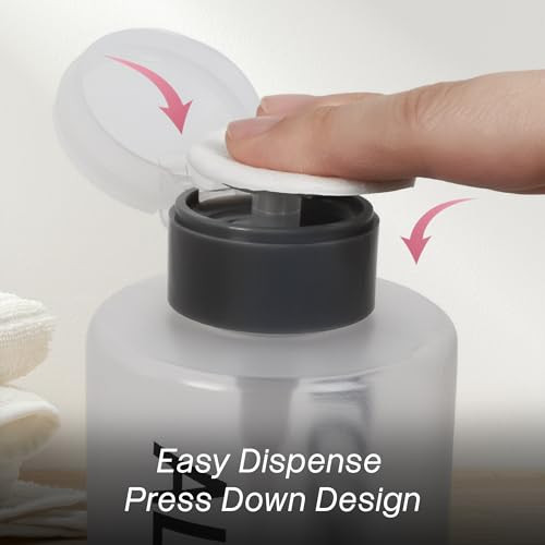 Innisfree Beauticom Alcohol Labeled Liquid Push Down Pump Dispenser Empty Bottle With 12 Oz 6Pcs