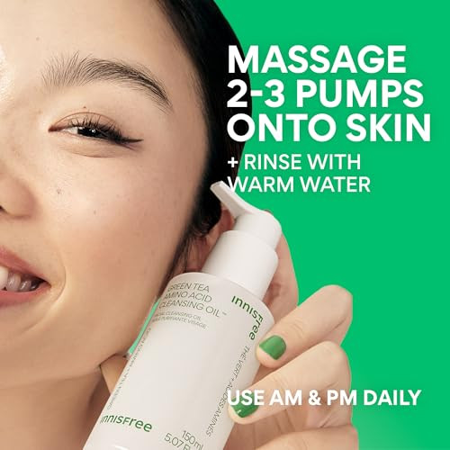 Innisfree Green Tea Amino Acid Cleansing Oil Hydrating Korean Face Wash With