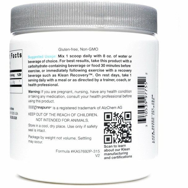 Klean Creatine 11.1 oz By Klean Athlete