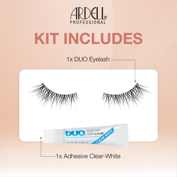 Ardell Lashes 434 3/4 Length False Eyelashes Subtle Volume and Length 1G 2 Pack