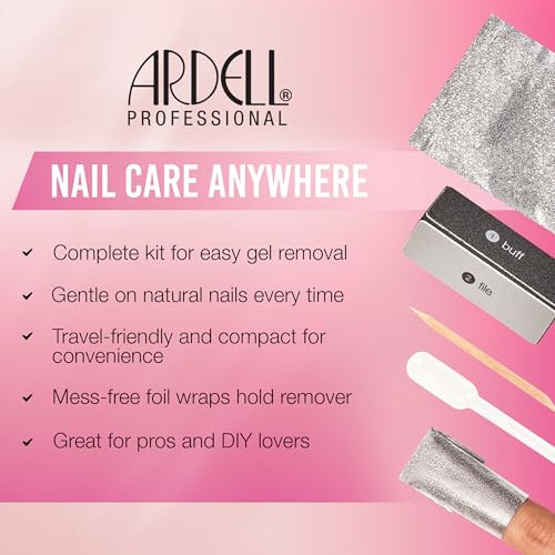 Ardell Gel Nail Polish Remover Kit Easy AtHome Soak Off Gel For