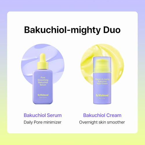 By Wishtrend Bakuchiol Mighty Duo Vitamin AMazing Night Cream and Pore Smoothing Serum 30Ml