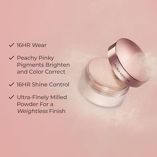 Laura Mercier Translucent Loose Setting Powder In Shade ToneUp Rose: 24 Hr Shine Toneup Rose