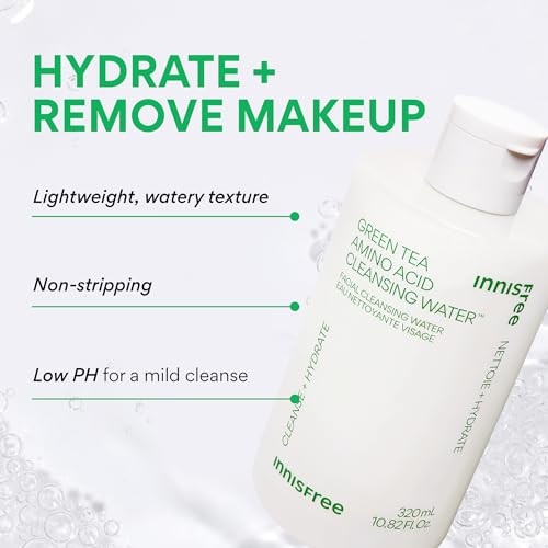 Innisfree Green Tea Amino Acid Cleansing Water Hydrating Micellar Makeup Remover Korean