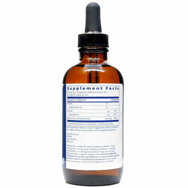 Vitamin D3 5000 Iu Liquid 120 Ml By Klaire Labs