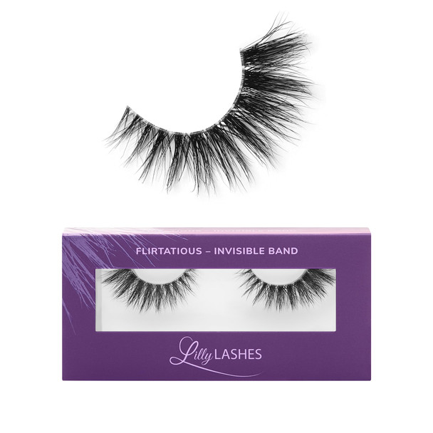 Lilly Lashes Sheer Band False Eyelashes With Invisible Band Lashes Mink Lashes +