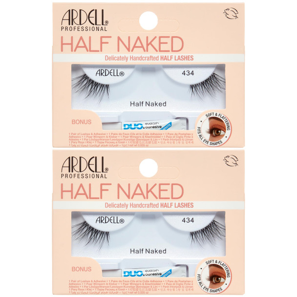 Ardell Half Lashes 434 Delicately Handcrafted False Eyelashes Wispy Cat Eye 1 Pack
