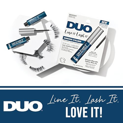 Duo Line It Lash It Lash Glue Liner Metallic Blue 2In1 Eyeliner 0.12 Oz