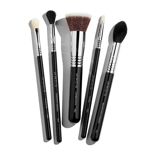 Sigma Beauty MostWanted Brush Set Set Of 5 Favorite Makeup Brushes For Foundation 5 Pcs Set Of 5