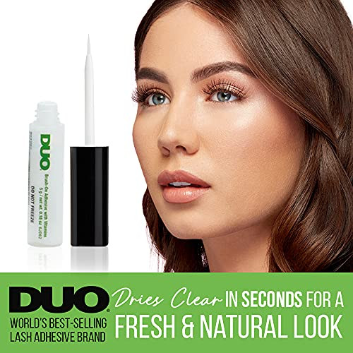 Duo BrushOn Clear Lash Glue Waterproof Strip Lash Adhesive With Vitamins A 0.18 Oz 2 Pack