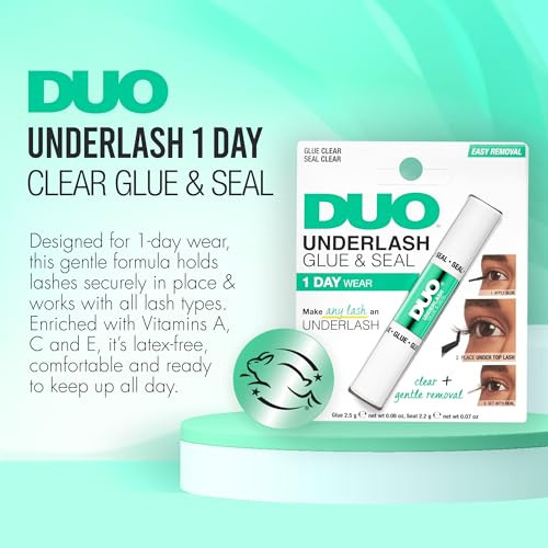 Duo Under Lash Glue and Seal Clear Eyelash Adhesive With Gentle Removal