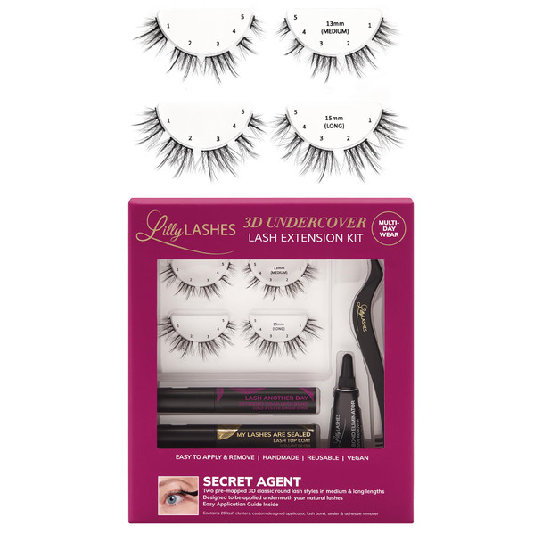 Lilly Lashes 3D Undercover Kit Diy Lash Extension Kit In Secret Agent At