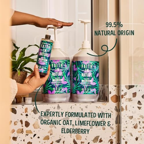 Faith In Nature Natural Hand Wash and Body Wash Set Vegan and Cruelty 169 Fl Oz