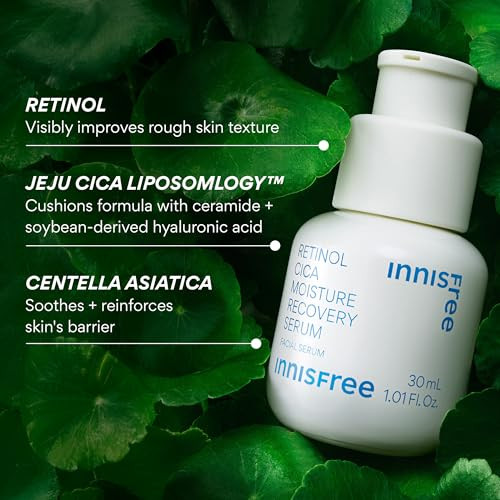 Innisfree Retinol Cica Serum With Salicylic Acid Korean Moisture Recovery Treatment With