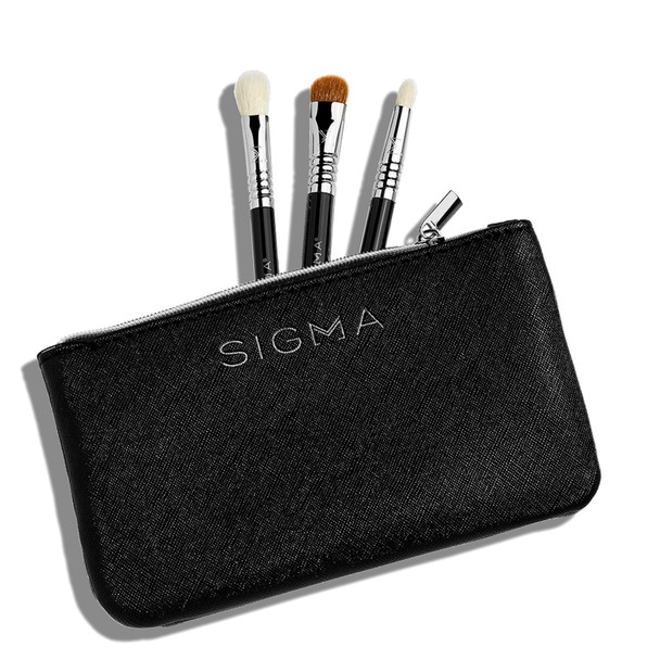Sigma Beauty Glam N Glow Mini Eye Makeup Brush Set Set Of 3 4 Pcs Set Of 3