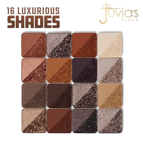 JuviaS Place Coffee Shop Eyeshadow Palette 16 Pan Palette Tan Auburn and Rich