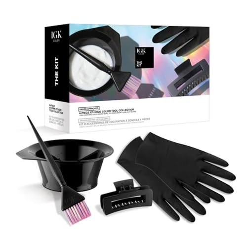 Igk The Kit AtHome Color Tool Collection Set For Precise Even Hair Tool Collection 4Piece