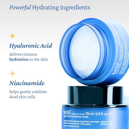 Belif Vitamin E Jelly Overnight Mask Hydrating and Plumping Face Moisturizer With 2.53 Fl Oz