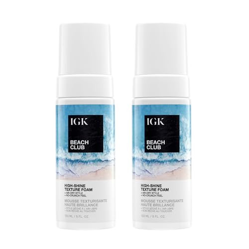 Igk Beach Club HighShine Texture Foam 2 Pack SaltFree AirDry Foam For 2 Pack