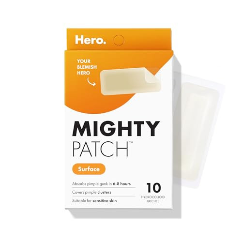 Mighty Patch Hero Cosmetics Mighty Patch Surface Large Acne Pimple Patches MultiBlemish Acne 10 Ct
