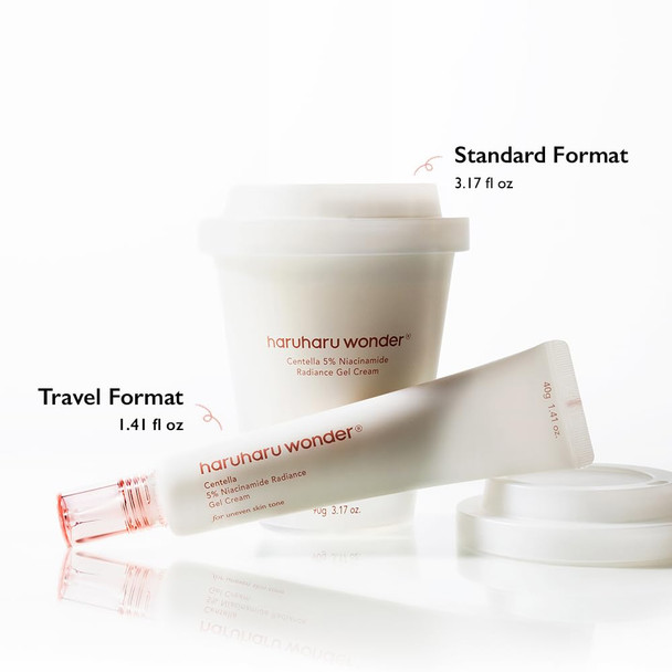 Haruharu Wonder Centella 5% Niacinamide Radiance Gel Cream Hydrating and Soothing UltraLightweight 3.17 Fl. Oz