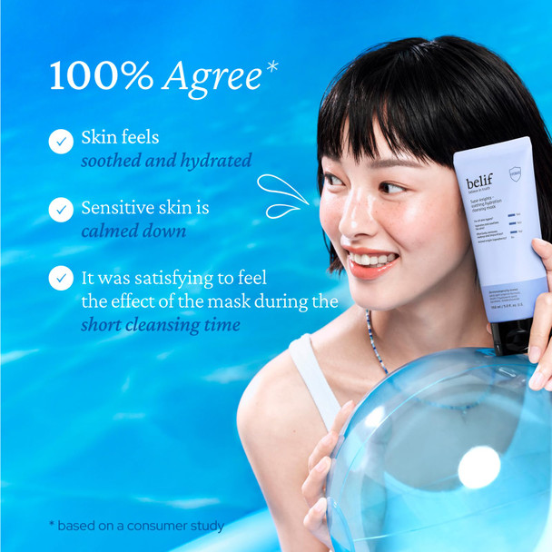 Belif Super Knights Soothing Hydration Cleansing Mask 3In1 Facial Mask and Cleanser 5.0 Fl. Oz