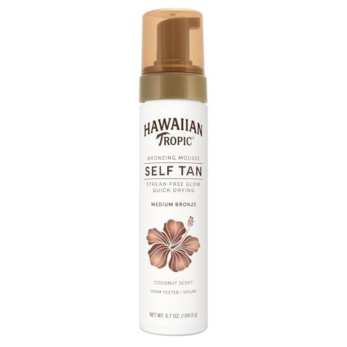 Hawaiian Tropic Aloha Glow Self Tanning Mousse Express Tan Self Tanner Mousse Fake 6.7 Oz