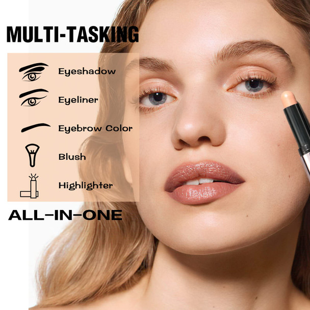 Focallure No Crease Eyeshadow Stick Creamy Eye Shadow Stick Matte and Shimmer