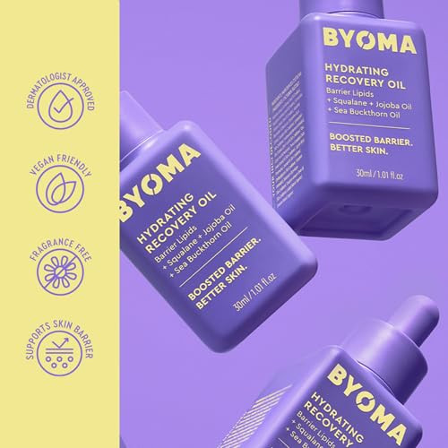 Byoma Hydrating Recovery Oil Luxury Face Oil With Squalane Jojoba Oil and 1.01 Fl. Oz