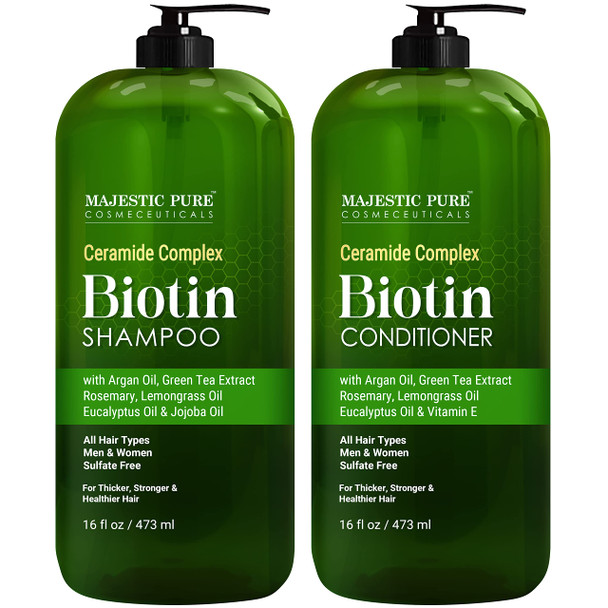 Majestic Pure Argan Oil Shampoo And Conditioner Set Nourishing and Promotes Soft And 16 Fl Oz