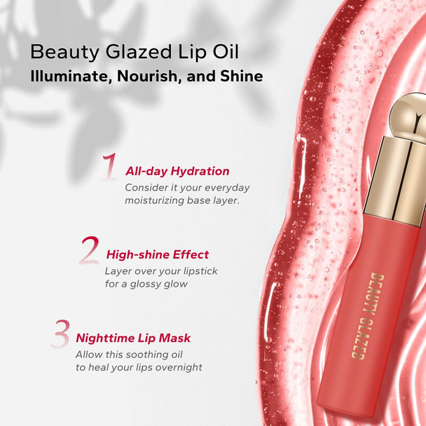 Myuango Hydrating Lip Care Lip Tint Moisturizing Lip OilShiny Lip Glow Vegan