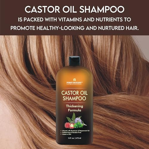First Botany Castor Oil Shampoo An Anti Hair Loss Shampoo Thickening Formula For 16 Fl Oz