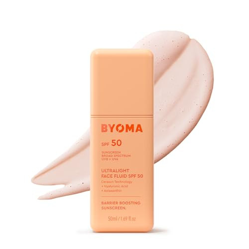 Byoma Spf 50 Face Fluid UltraLightweight Facial Sunscreen For All Skin Tones 1.69 Fl.Oz