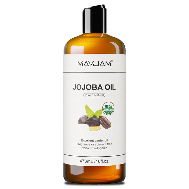 Mayjam Organic Jojoba Oil For Skin Hair Face Nails Care Usda 16 Fl Oz