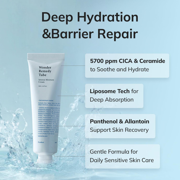 Keenoniks Hydrating and BarrierRepair Cream For Dry and Sensitive Skin Korean Moisturizer 50Ml