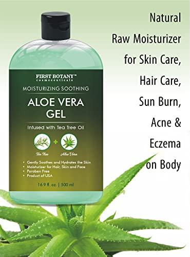 First Botany Aloe Vera Gel From 100 Percent Pure Aloe Infused With Tea 16.9 Fl Oz